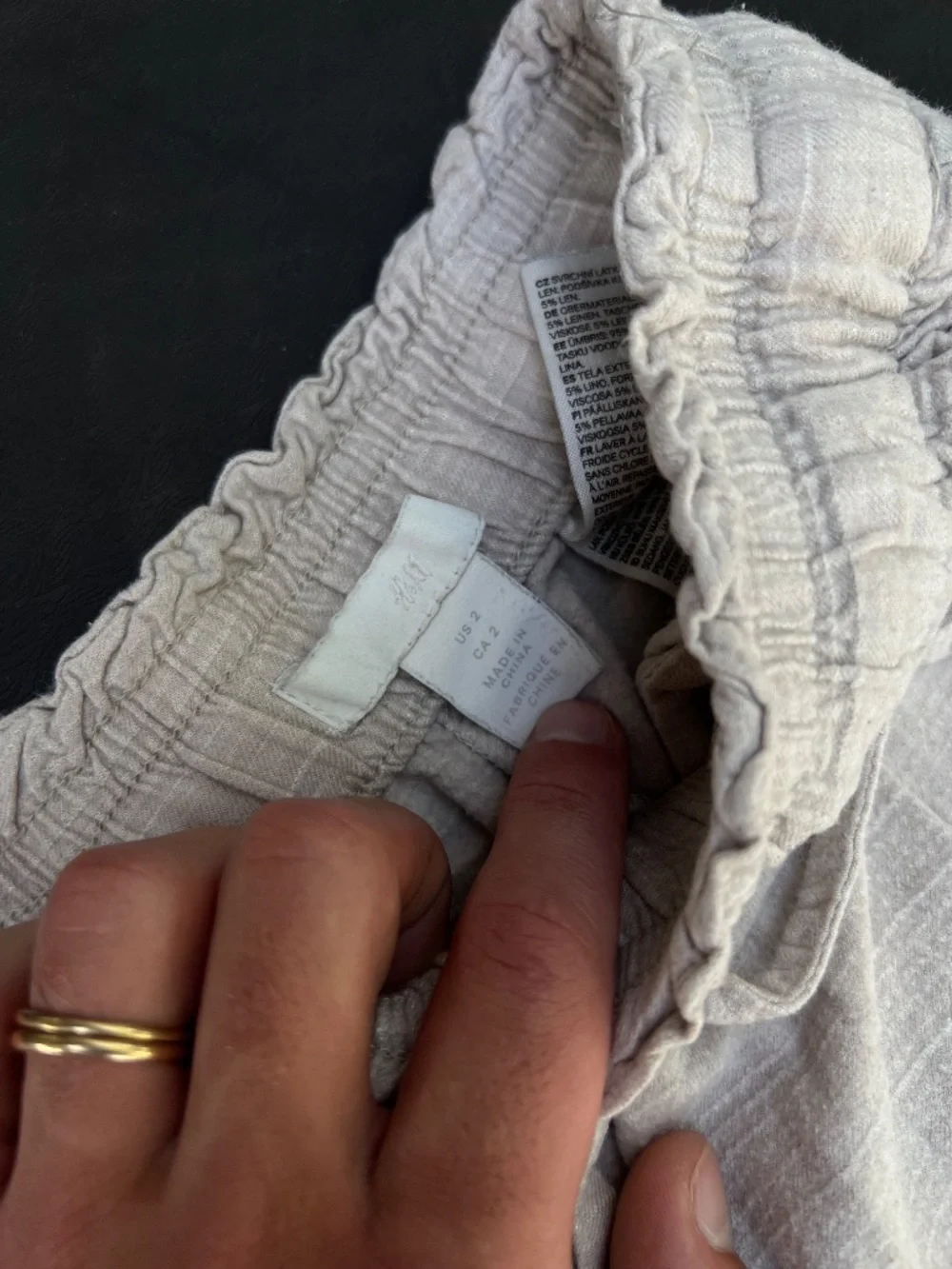 H&M beige wide
